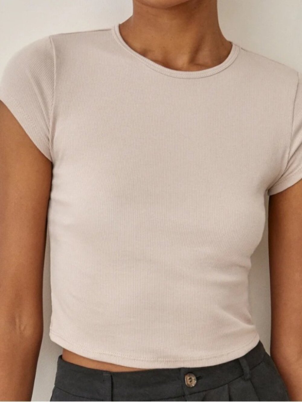 Reformation Muse Tee in Sand - Picture 2 of 6